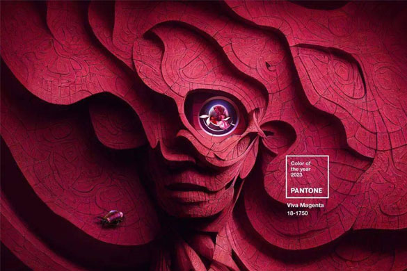 ��ͨ ����2023 ��ȴ���ɫ��Viva Magenta 18-1750�����ɫ��