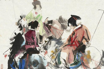 �����ɫ��ˮī��Ů